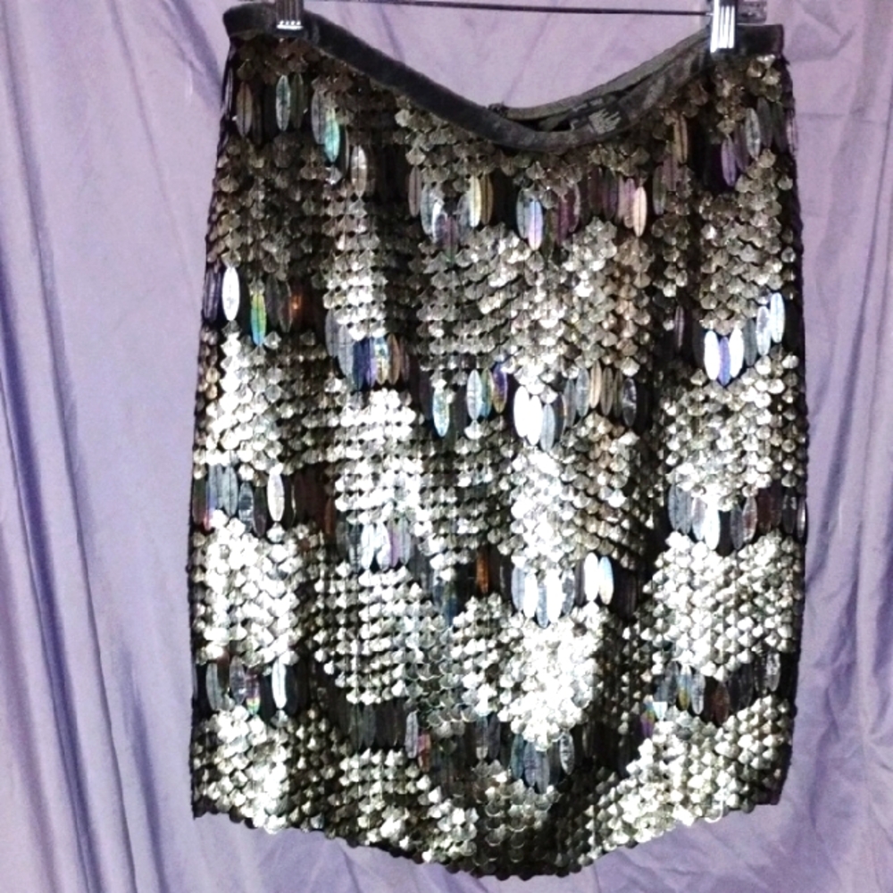 Per Se Sequin Embellished Skirt